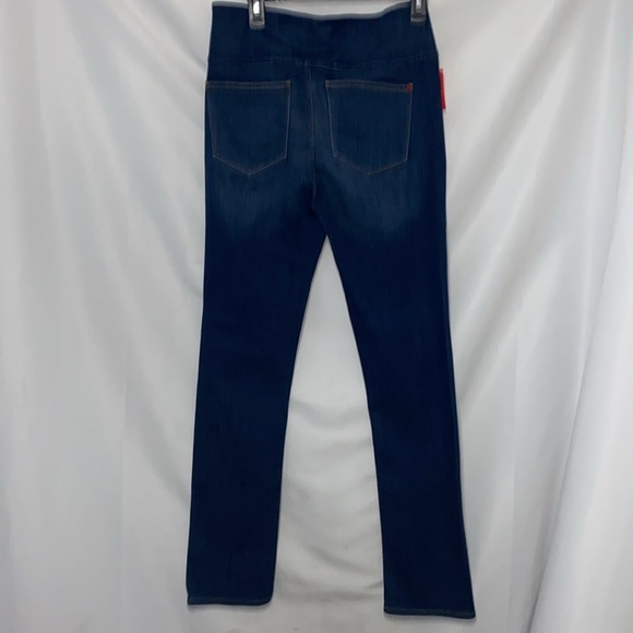 NWT SPANX THE SIGNATURE STRAIGHT SIZE30 Dark Indigo Women's Jeggings side Zipper - Picture 10 of 13